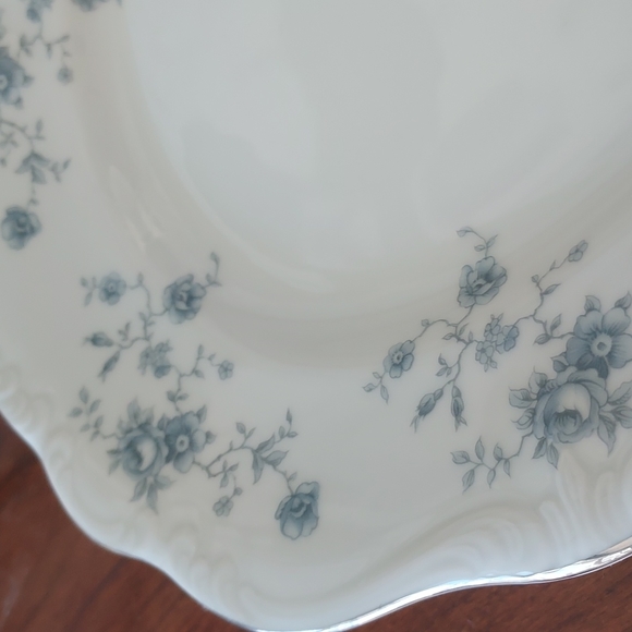 Jonathan Haviland Bavaria Germany Blue Garland 13" platter - Picture 11 of 12